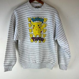 Vintage pokemon bootleg stripe crewneck